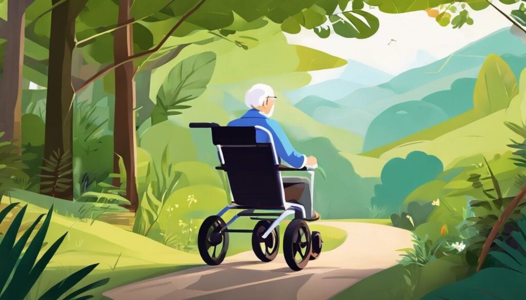 Een senior burger maakt gebruik van een <a href=