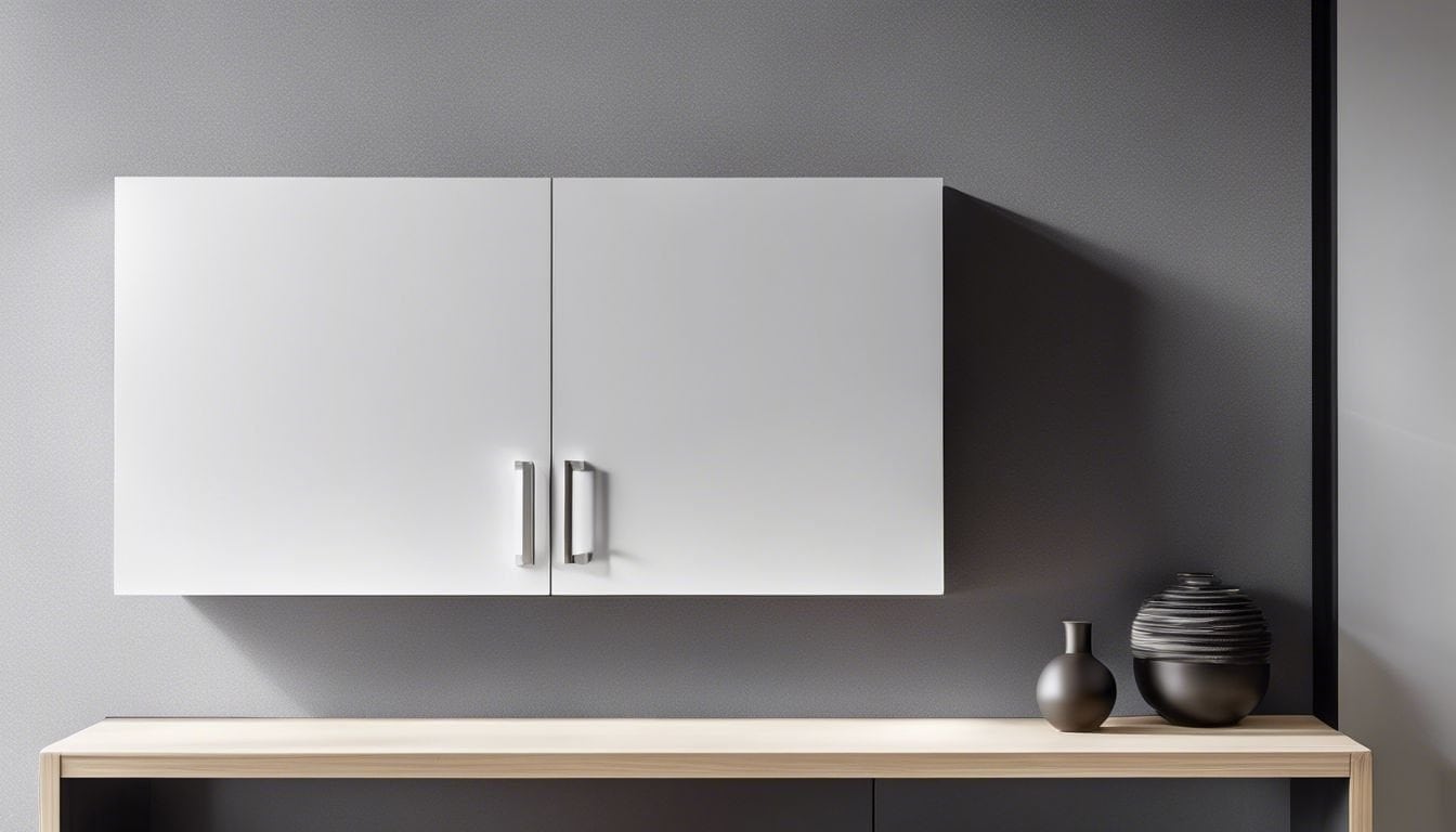 Een roestvrijstalen sleutelkastje op een moderne muur in een strak interieur.